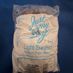 NEW L'eggs Just My Size 2X 3-pack of light support pantyhose, reinforced toe
